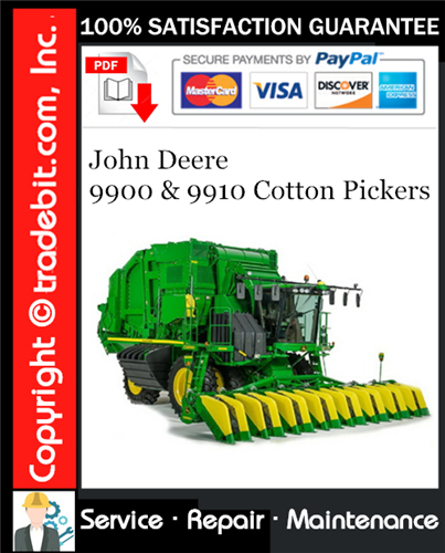 Thumbnail John Deere 9900 & 9910 Cotton Pickers Service Repair Manual Download ★
