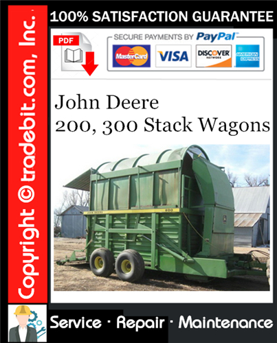 Thumbnail John Deere 200, 300 Stack Wagons Service Repair Manual Download ★