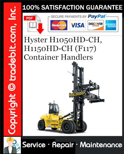 Thumbnail Hyster H1050HD-CH, H1150HD-CH (F117) Container Handlers Service Repair Manual Download ★ Thumbnail Hyster H1050HD-CH, H1150HD-CH (F117) Container Handlers Service Repair Manual Download ★