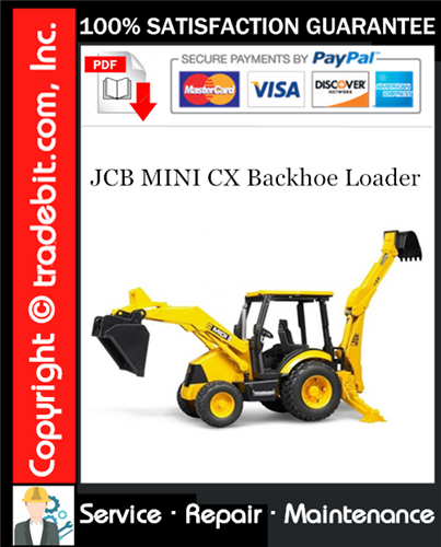 JCB MINI CX Backhoe Loader Service Repair Manual Download ★