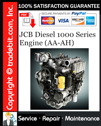 JCB Diesel 1000 Series Engine (AA-AH) Service Repair Manual Download ★