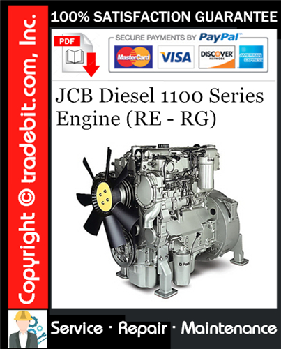 JCB Diesel 1100 Series Engine (RE - RG) Service Repair Manual Download ★