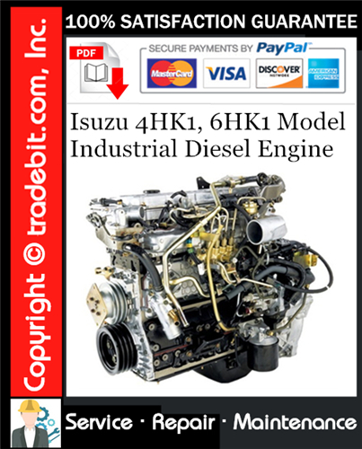 Isuzu 4HK1, 6HK1 Model Industrial Diesel Engine Service Repair Manual Download ★