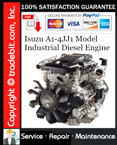 Isuzu A1-4JJ1 Model Industrial Diesel Engine Service Repair Manual Download ★