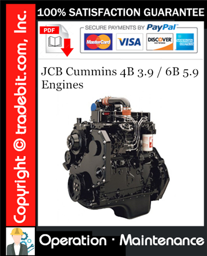 JCB Cummins 4B 3.9 / 6B 5.9 Engines Operation & Maintenance Manual Download ★