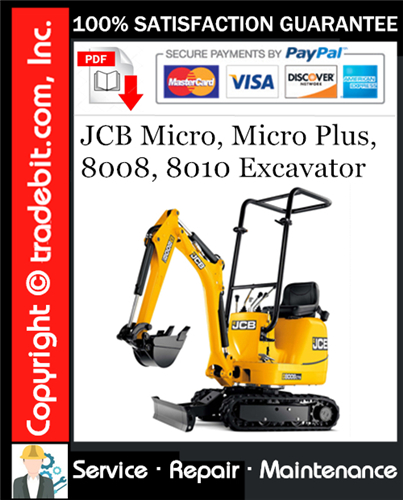 Thumbnail JCB Micro, Micro Plus, 8008, 8010 Excavator Service Repair Manual Download ★