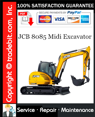 JCB 8085 Midi Excavator Service Repair Manual Download ★