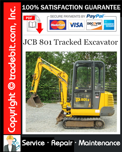 JCB 801 Tracked Excavator Service Repair Manual Download ★