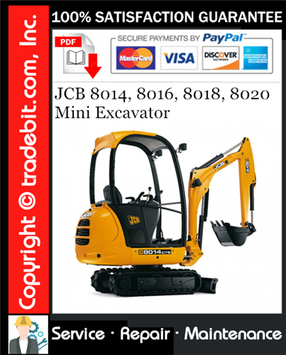 JCB 8014, 8016, 8018, 8020 Mini Excavator Service Repair Manual Download ★