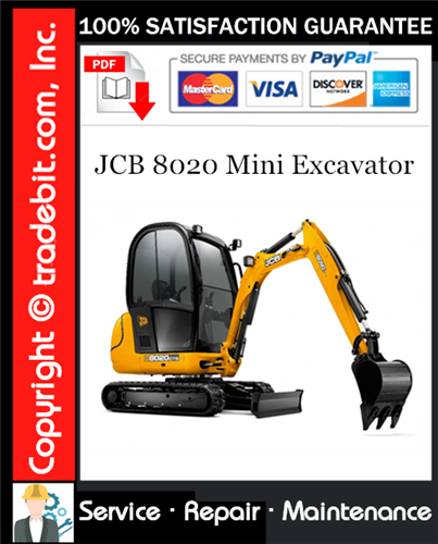 JCB 8020 Mini Excavator Service Repair Manual Download ★