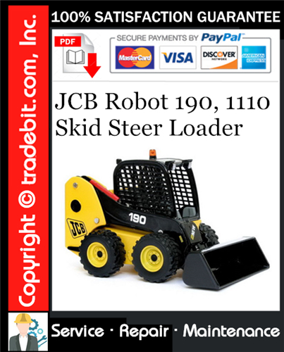 JCB Robot 190, 1110 Skid Steer Loader Service Repair Manual Download ★