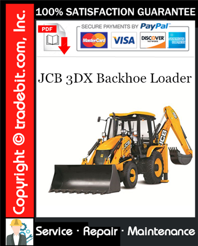 Thumbnail JCB 3DX Backhoe Loader Service Repair Manual Download ★