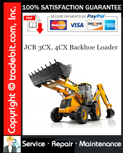 JCB 3CX, 4CX Backhoe Loader Service Repair Manual Download (sn: 3cx 4cx-290000 To 400000) ★