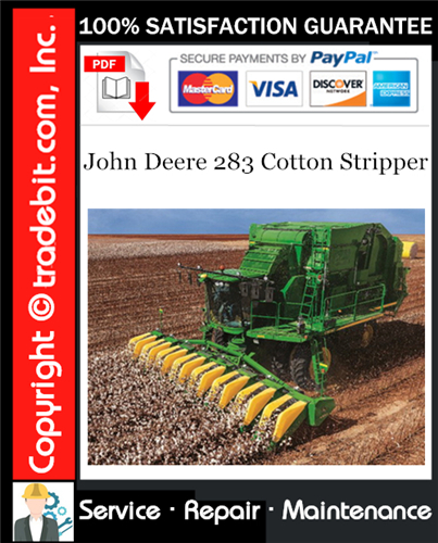 Thumbnail John Deere 283 Cotton Stripper Service Repair Manual Download ★