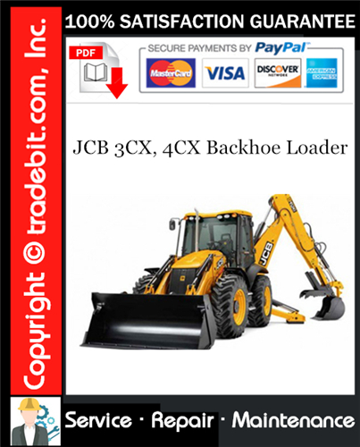 Thumbnail JCB 3CX, 4CX Backhoe Loader Service Repair Manual Download (S/N: 2000000 onwards) ★