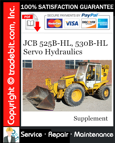 Thumbnail JCB 525B-HL, 530B-HL Servo Hydraulics Service Manual Supplement Download ★ Thumbnail JCB 525B-HL, 530B-HL Servo Hydraulics Service Manual Supplement Download ★