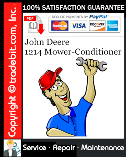 Thumbnail John Deere 1214 Mower-Conditioner Service Repair Manual Download ★