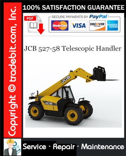 JCB 527-58 Telescopic Handler Service Repair Manual Download ★