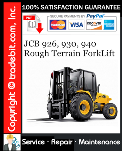 JCB 926, 930, 940 Rough Terrain ForkLift Service Repair Manual Download ★