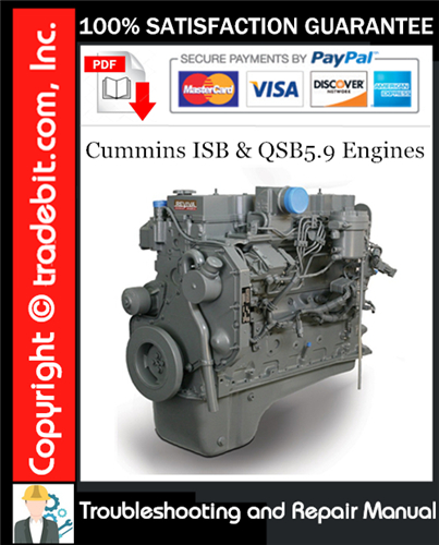 Cummins ISB & QSB5.9 Engines Troubleshooting and Repair Manual Download ★