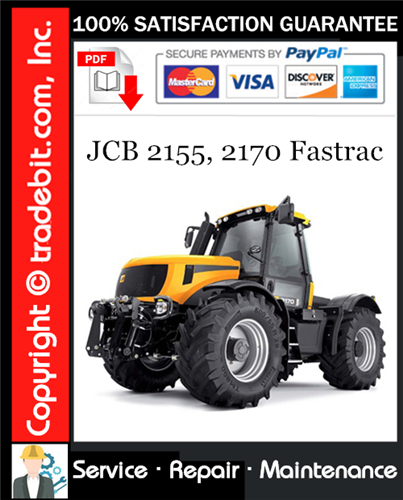 JCB 2155, 2170 Fastrac Service Repair Manual Download ★