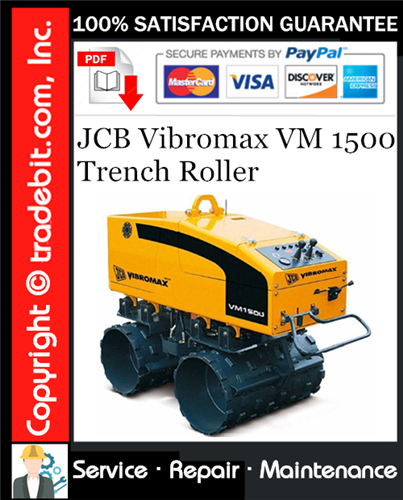 JCB Vibromax VM 1500 Trench Roller Service Repair Manual Download ★