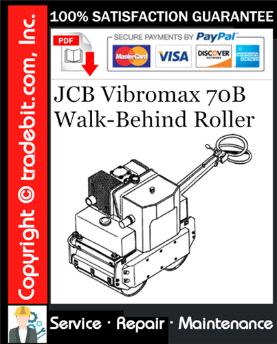 Thumbnail JCB Vibromax 70B Walk-Behind Roller Service Repair Manual Download ★