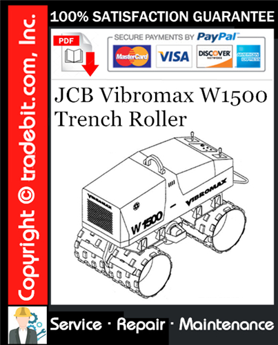 JCB Vibromax W1500 Trench Roller Service Repair Manual Download (up to Serial Number JKC42000799) ★