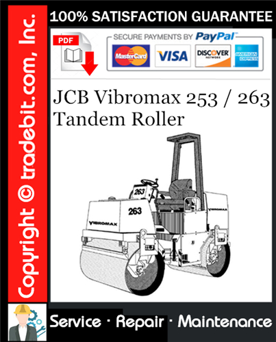 JCB Vibromax 253 / 263 Tandem Roller Service Repair Manual Download ★