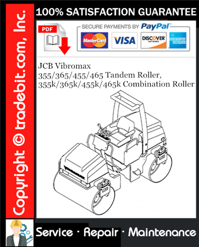 Thumbnail JCB Vibromax 355 / 365 / 455 / 465 Tandem Roller, 355k / 365k / 455k / 465k Combination Roller Service Repair Manual Download ★ Thumbnail JCB Vibromax 355 / 365 / 455 / 465 Tandem Roller, 355k / 365k / 455k / 465k Combination Roller Service Repair Manual Download ★