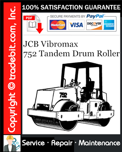 JCB Vibromax 752 Tandem Drum Roller Service Repair Manual Download ★
