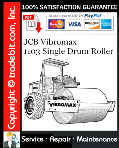 Thumbnail JCB Vibromax 1103 Single Drum Roller Service Repair Manual Download ★