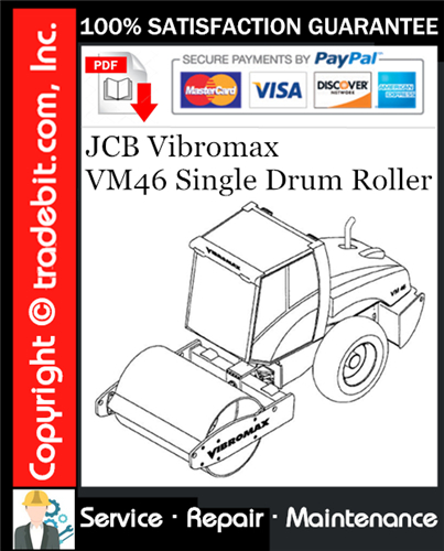 JCB Vibromax VM46 Single Drum Roller Service Repair Manual Download ★