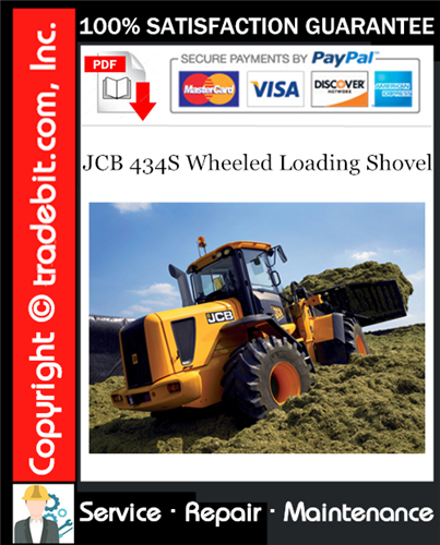 JCB 434S Wheeled Loading Shovel Service Repair Manual Download ★