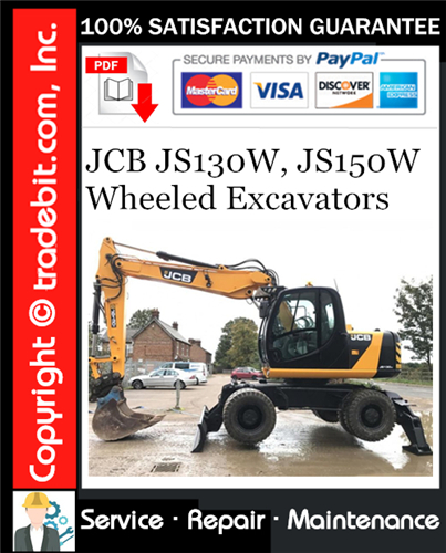 JCB JS130W, JS150W Wheeled Excavators Service Repair Manual Download ★