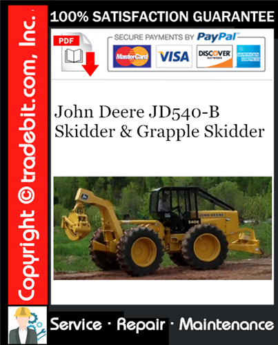 Thumbnail John Deere JD540-B Skidder & Grapple Skidder Repair Technical Manual Download ★