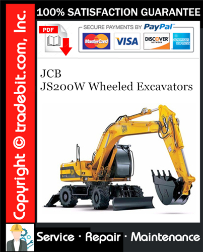 JCB JS200W Wheeled Excavators Service Repair Manual Download ★