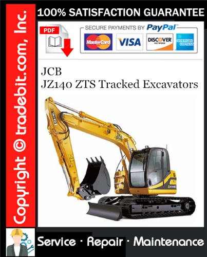 Thumbnail JCB JZ140 ZTS Tracked Excavators Service Repair Manual Download ★