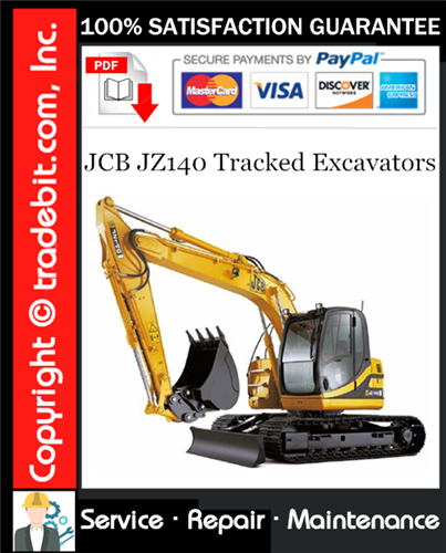 JCB JZ140 Tracked Excavators Service Repair Manual Download ★