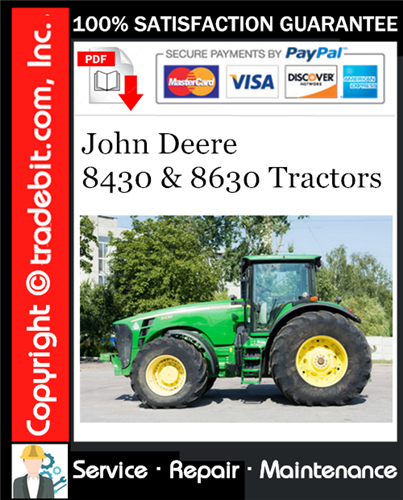 Thumbnail John Deere 8430 & 8630 Tractors Service Repair Manual Download ★