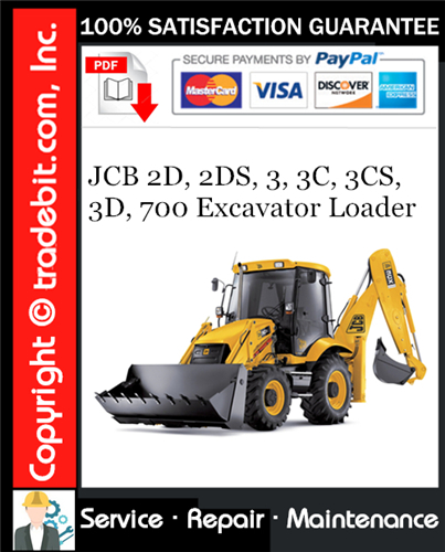JCB 2D, 2DS, 3, 3C, 3CS, 3D, 700 Excavator Loader Service Repair Manual Download ★