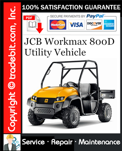 JCB Workmax 800D Utility Vehicle Service Repair Manual Download ★