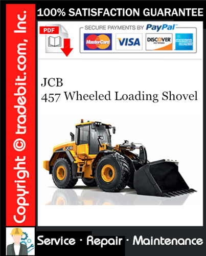 JCB 457 Wheeled Loading Shovel Service Repair Manual Download ★