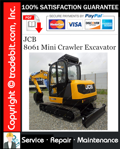 JCB 8061 Mini Crawler Excavator Service Repair Manual Download ★