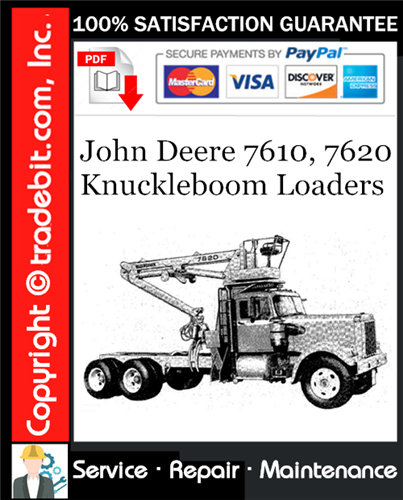 Thumbnail John Deere 7610, 7620 Knuckleboom Loaders Service Repair Manual Download ★