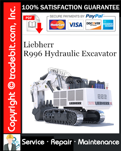 Thumbnail Liebherr R996 Hydraulic Excavator Service Repair Manual Download ★