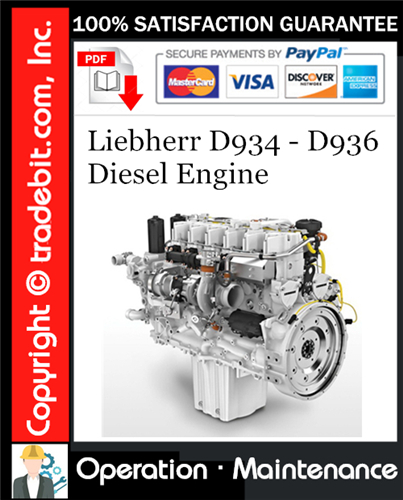 Thumbnail Liebherr D934 - D936 Diesel Engine Operation & Maintenance Manual Download ★