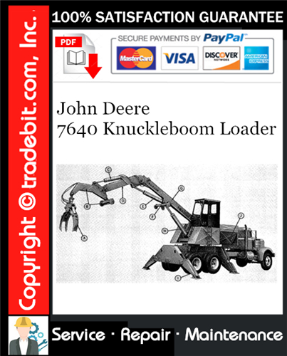 Thumbnail John Deere 7640 Knuckleboom Loader Service Repair Manual Download ★