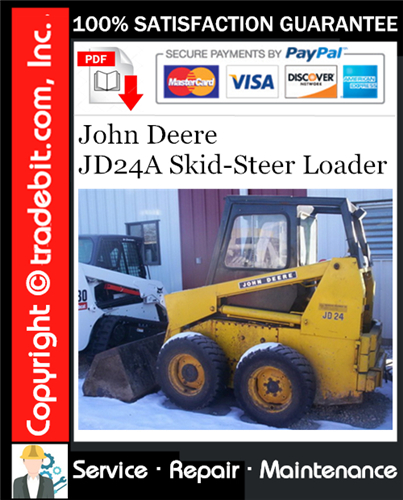 Thumbnail John Deere JD24A Skid-Steer Loader Service Repair Manual Download ★