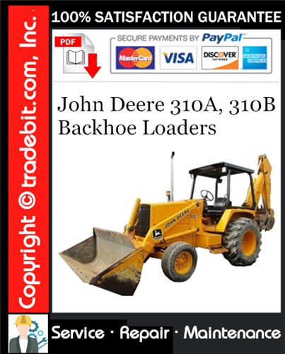 Thumbnail John Deere 310A, 310B Backhoe Loaders Service Repair Manual Download ★
